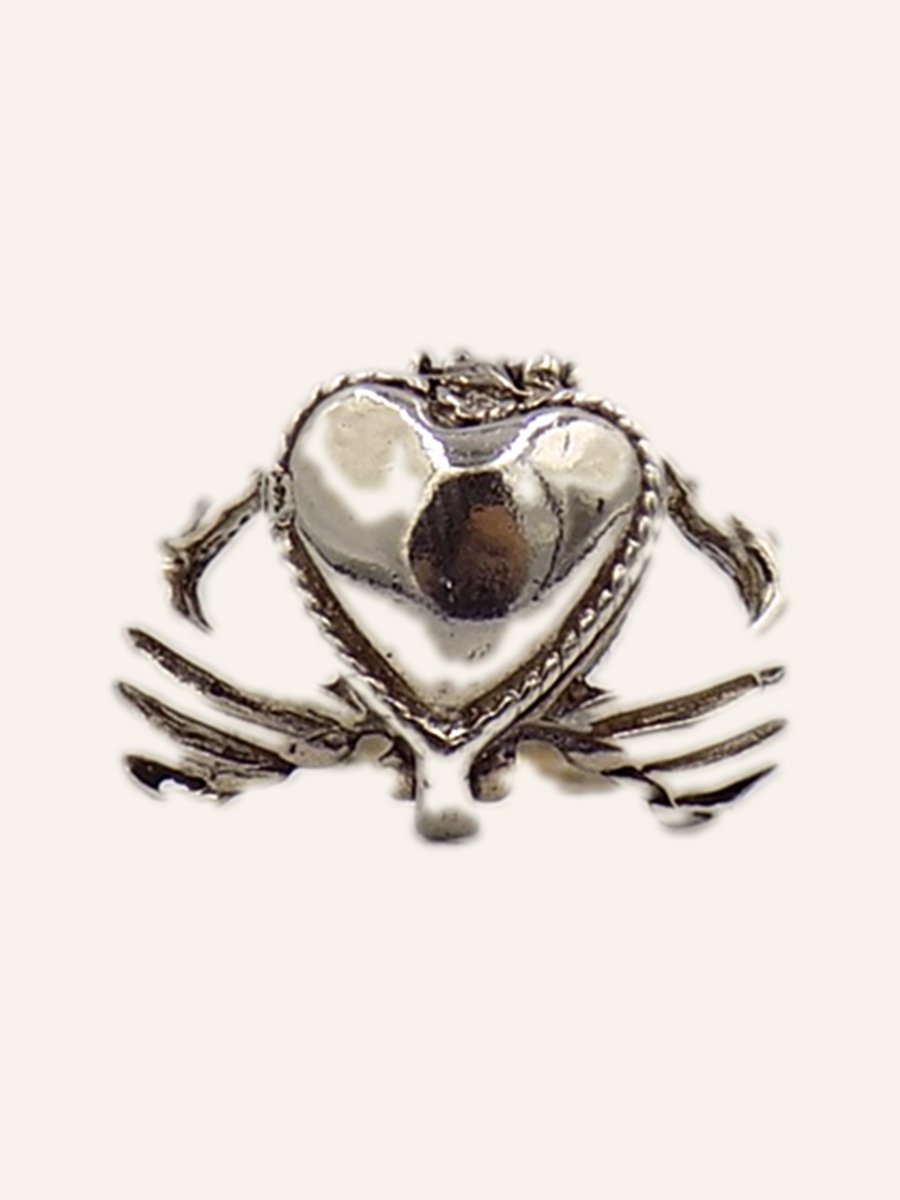 Bague cœur à cabochon
