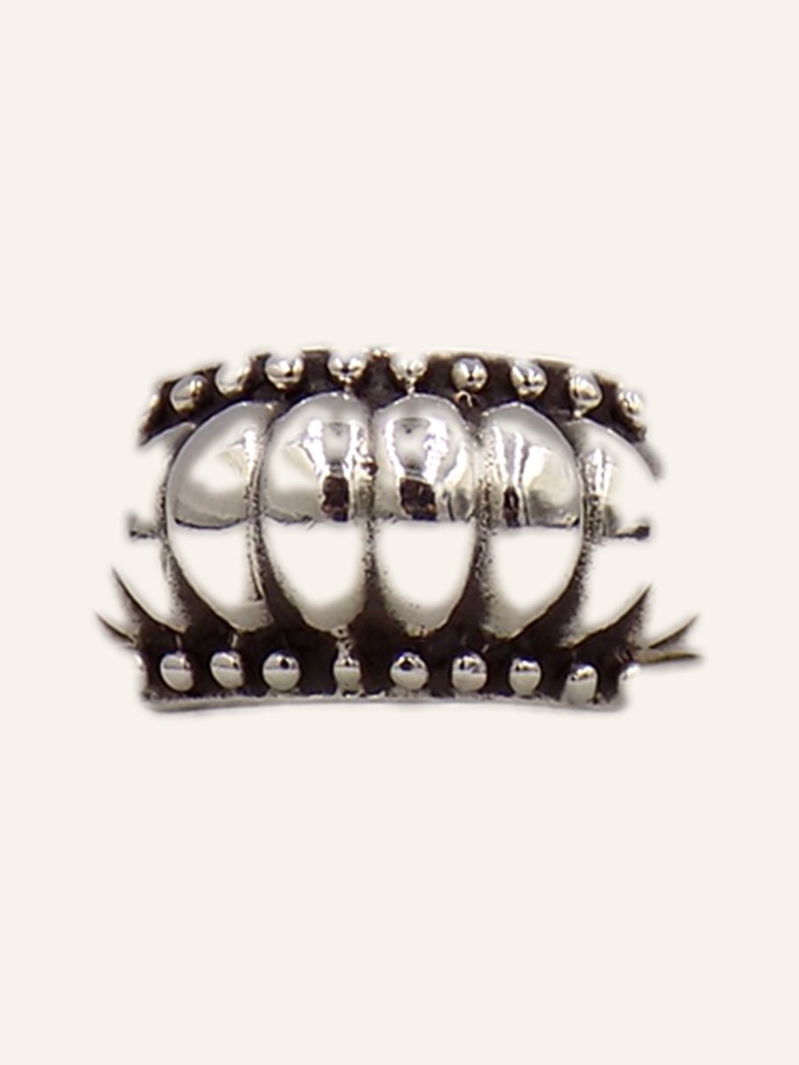 Band ring with beads and arcades