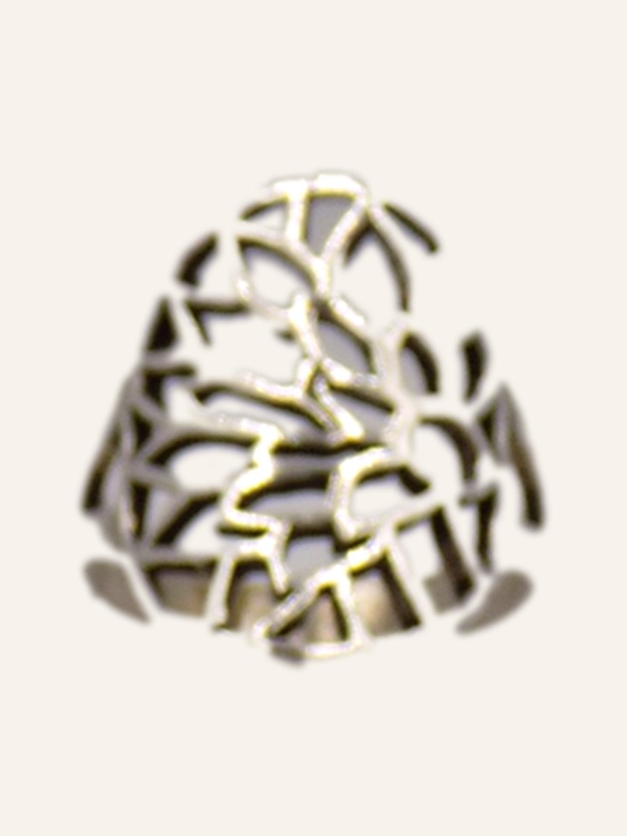 Openwork dome ring with branches
