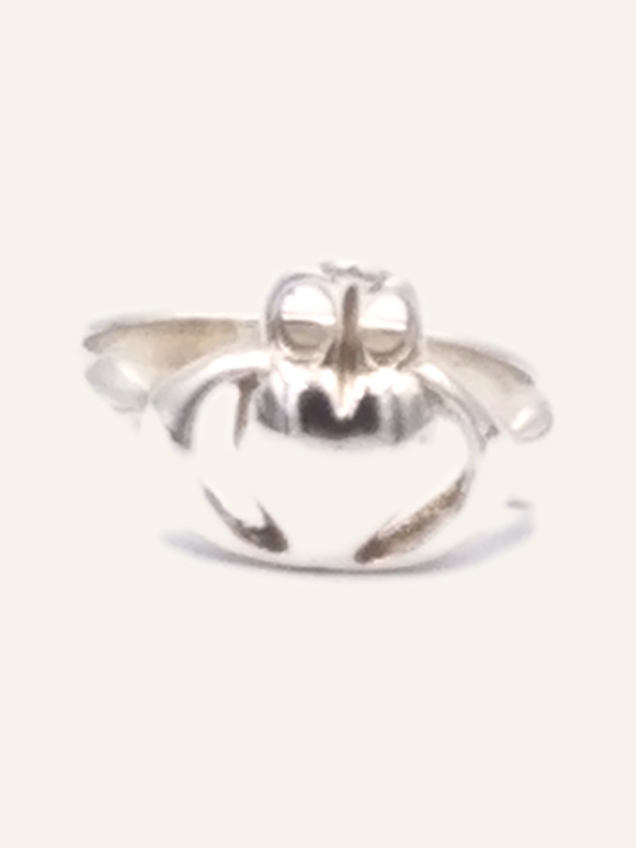 Bague chat sur croissant