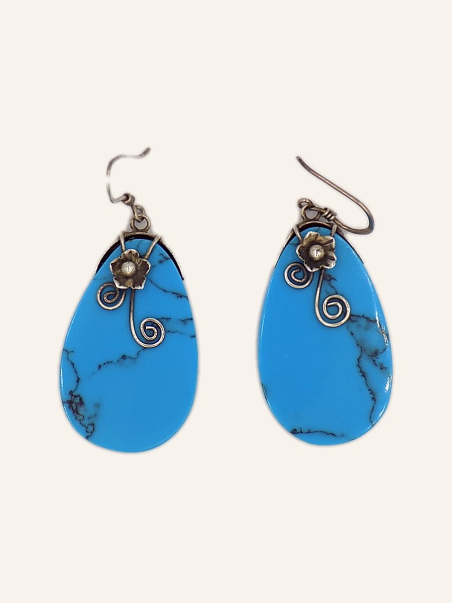 Turquoise teardrop earrings