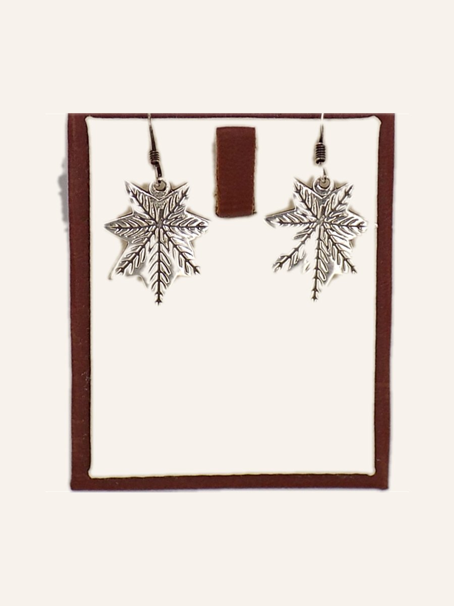 Snowflake earrings with marcasites