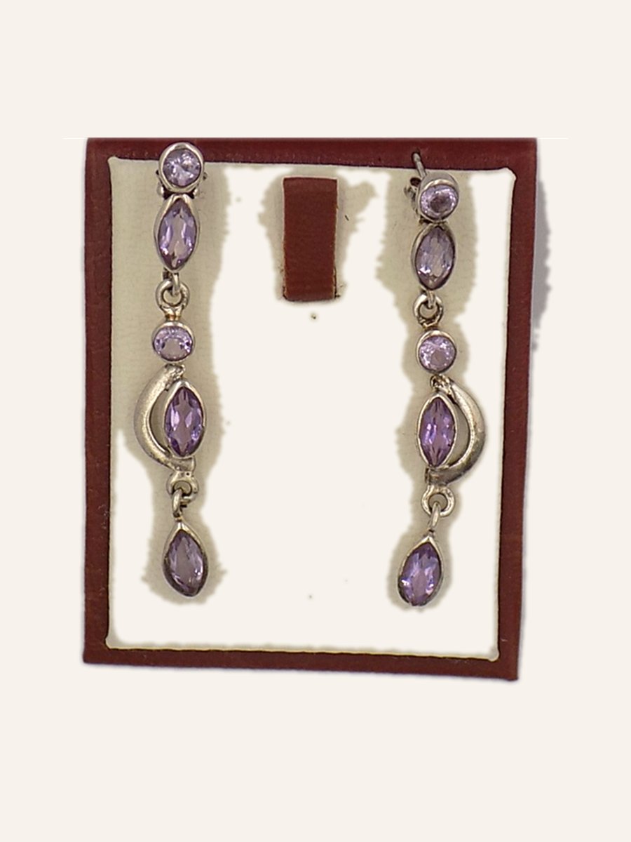 Cascade earrings with amethysts