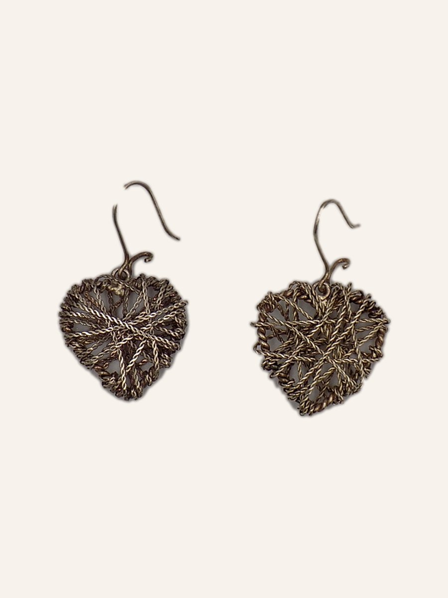 Leaf earrings with marcasites