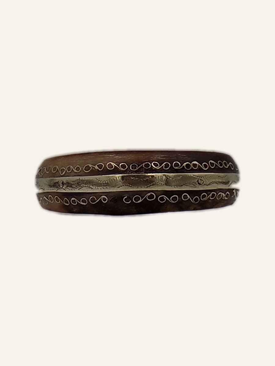 Leather bracelet with silver studs