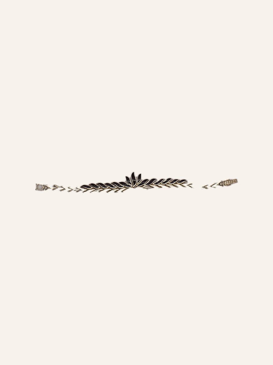 Chain bracelet with wheat-ear motif