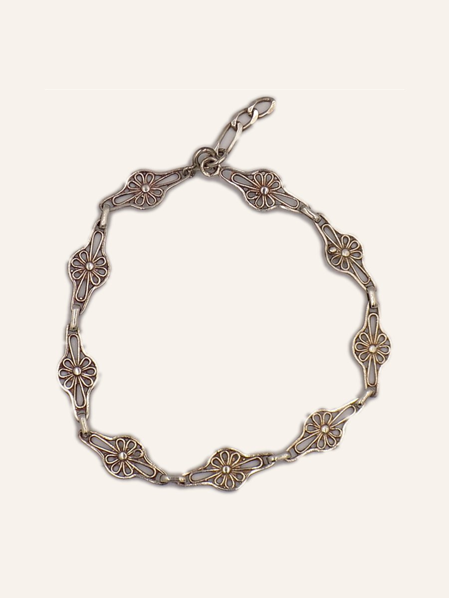 Openwork bracelet with marcasites