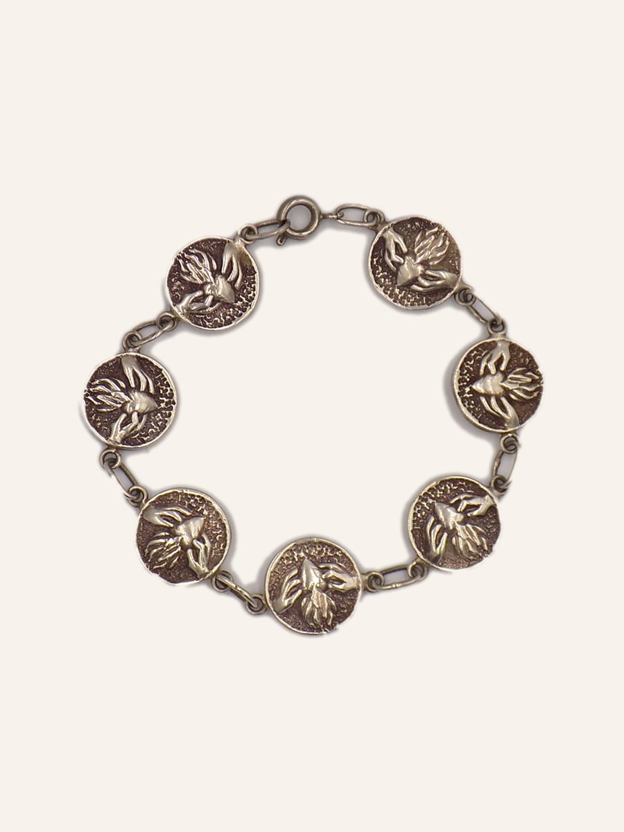 Bracelet with floral medallions