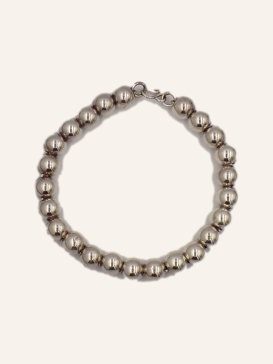 Silver bead bracelet