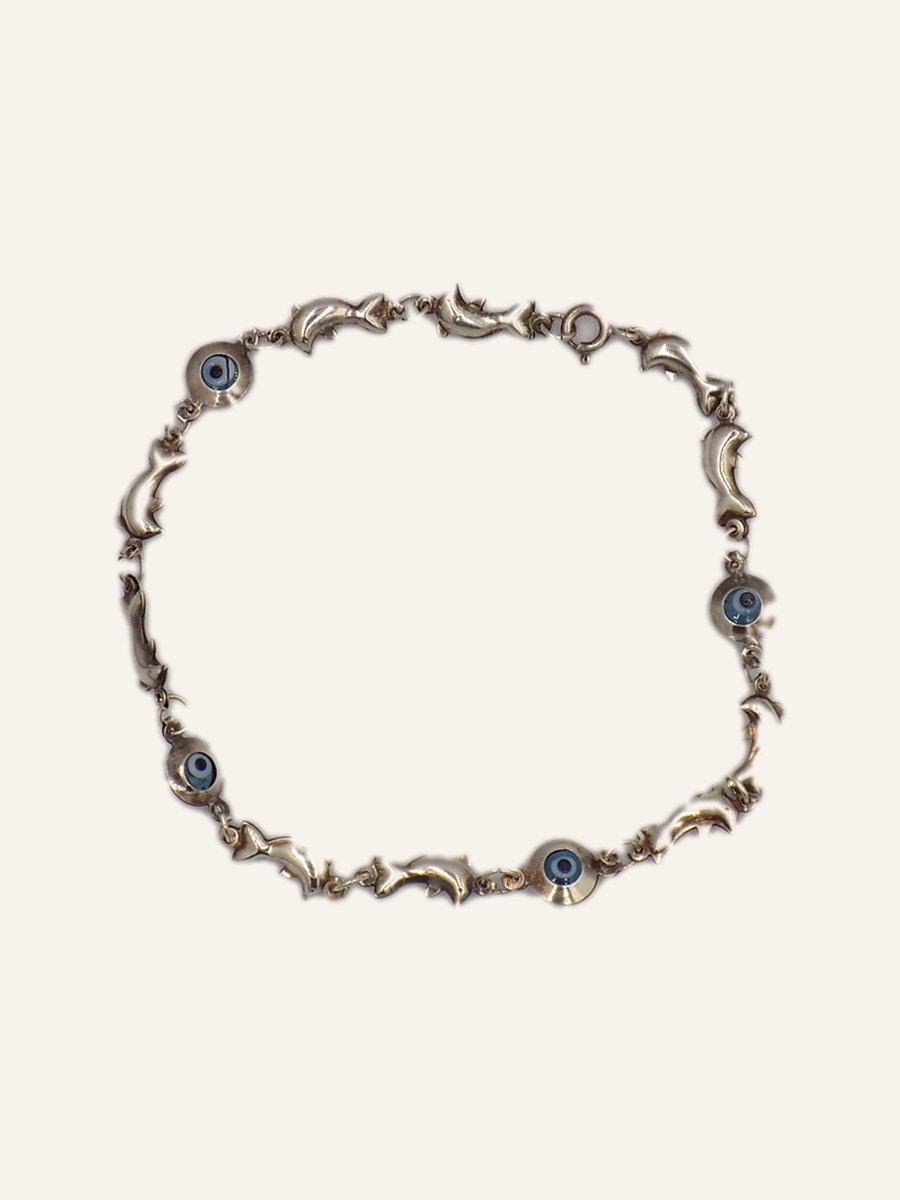 Chaîne de cheville, œils bleus