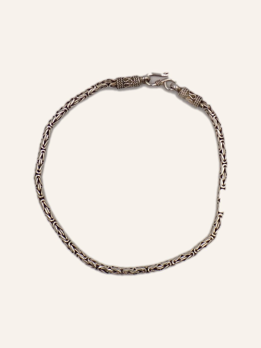Chaîne de cheville à maille gravée