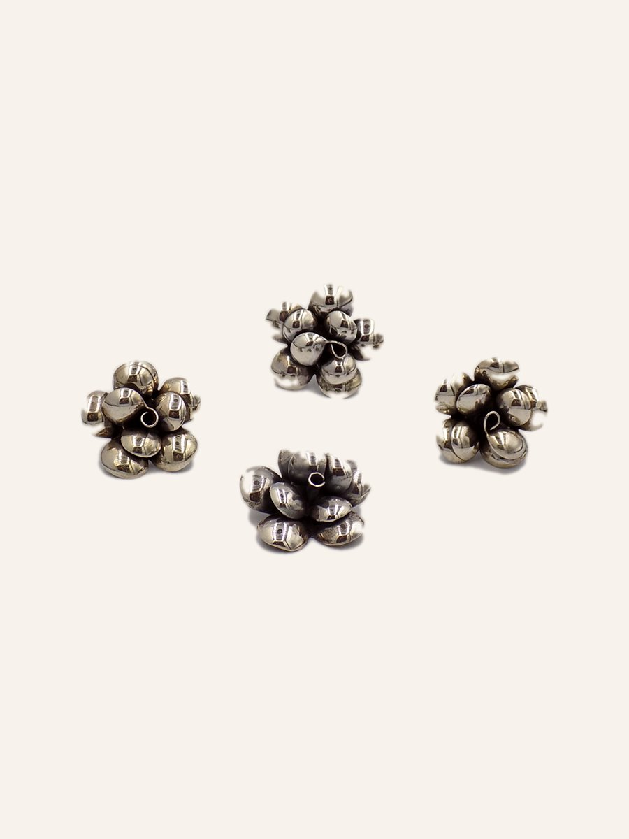 Flower set with marcasites