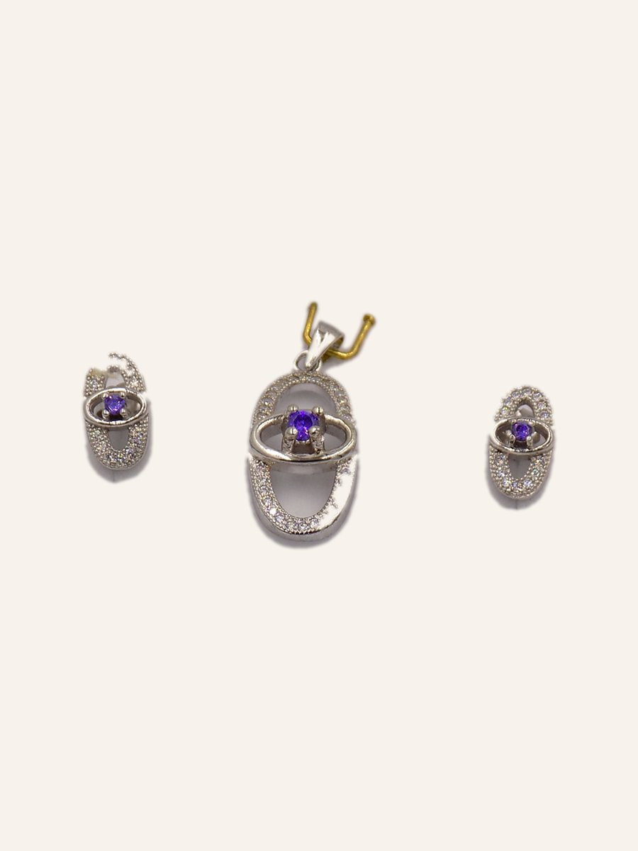 Set with amethysts