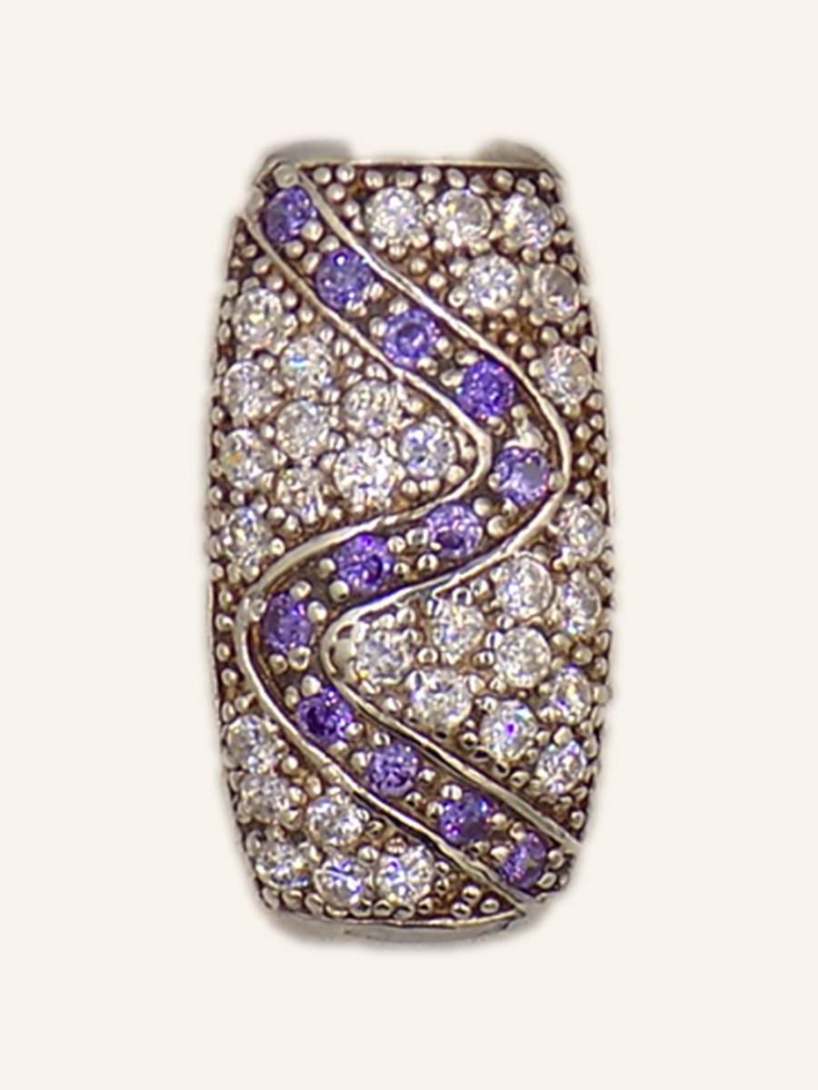 Band pendant with purple cubic zirconia