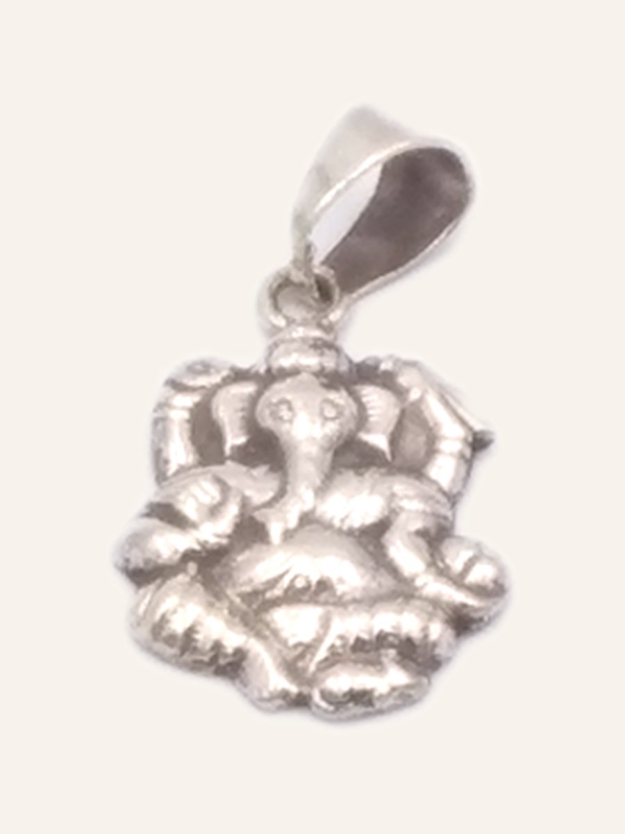 Chased seated figure pendant