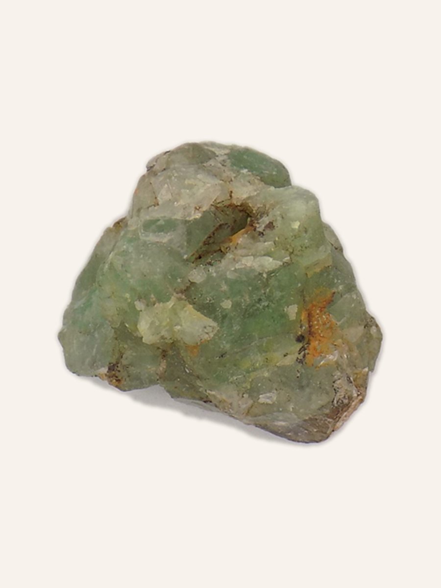 Green fluorite on quartz