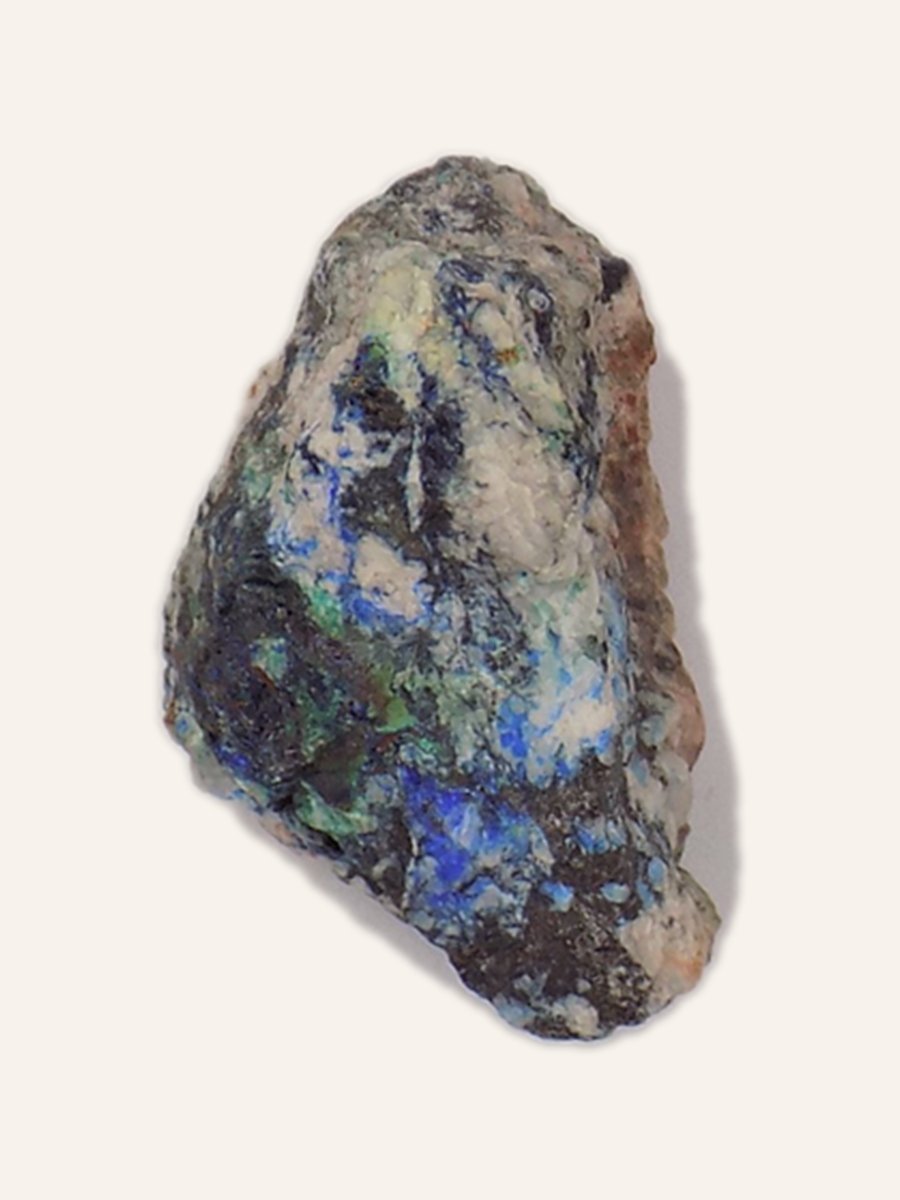 Azurite and malachite on pale matrix