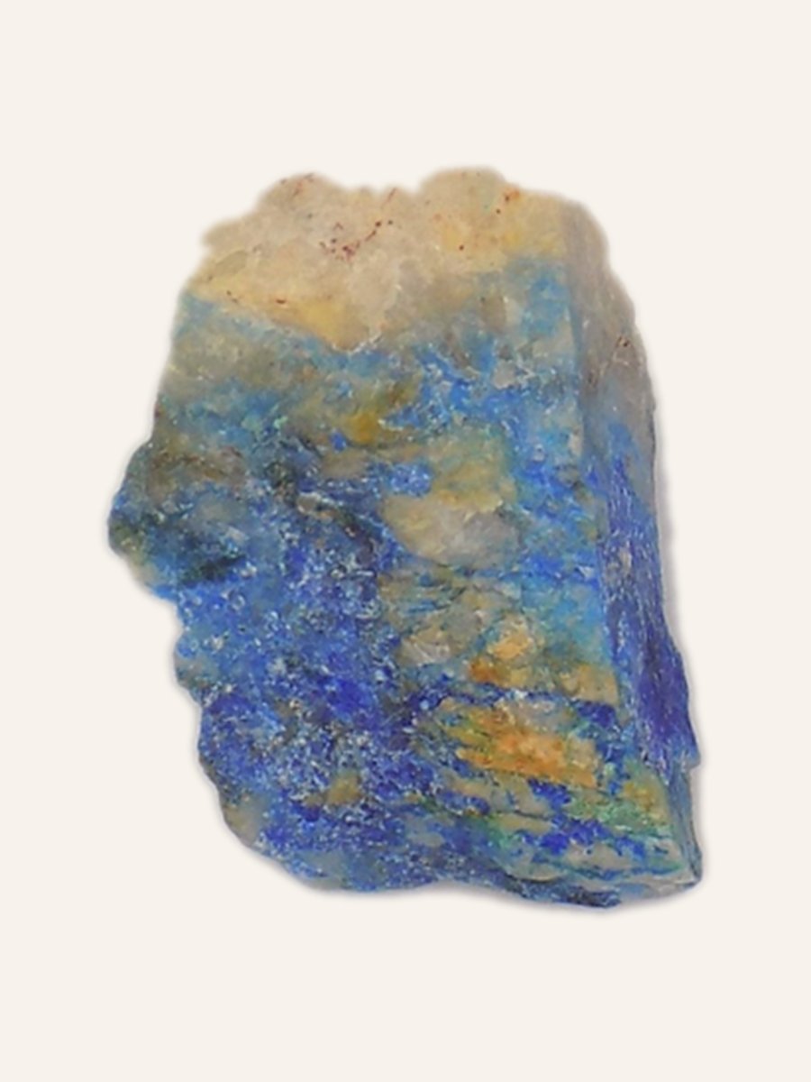 Bright blue azurite on quartz