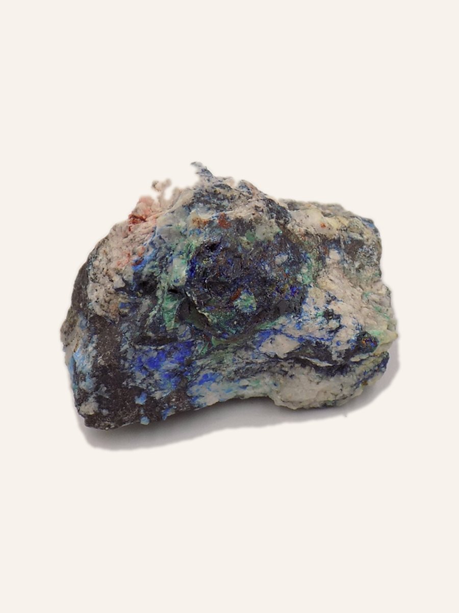Azurite and malachite on quartz