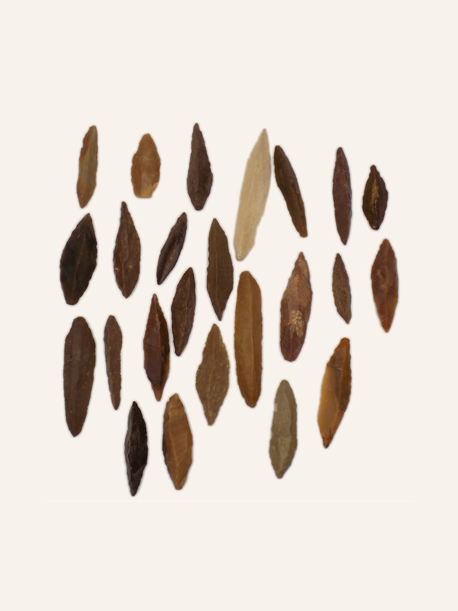 Neolithic arrowheads, set of 26