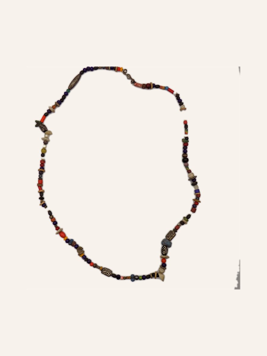Necklace of multicoloured trade beads