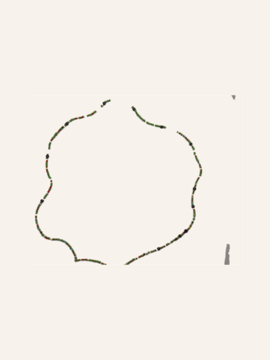 Green bead necklace