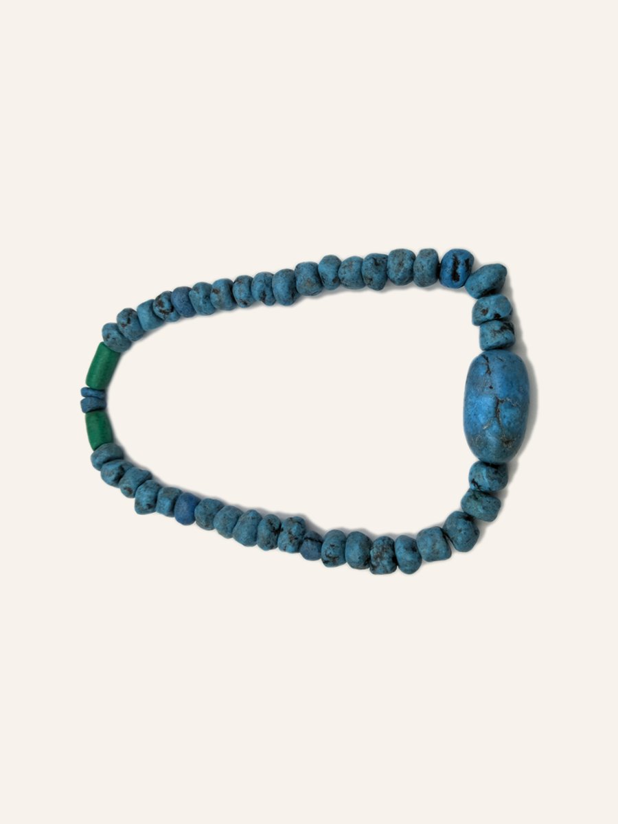 Turquoise and polished stone necklace